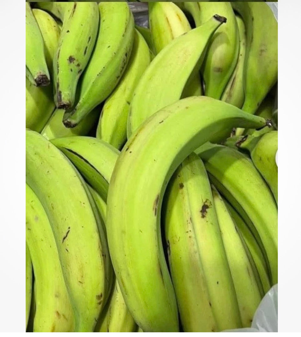 Box of unripe/green plantain